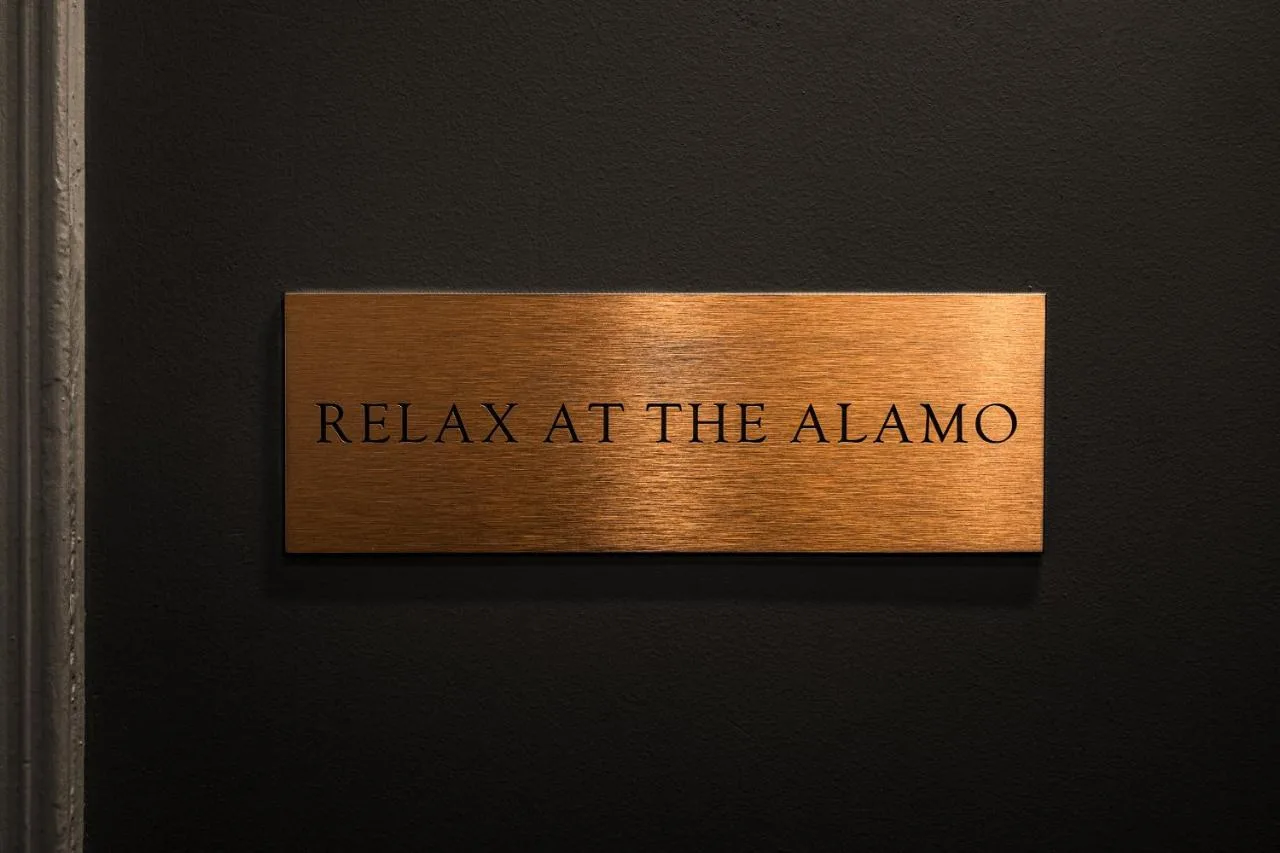 Relax at the Alamo sign
