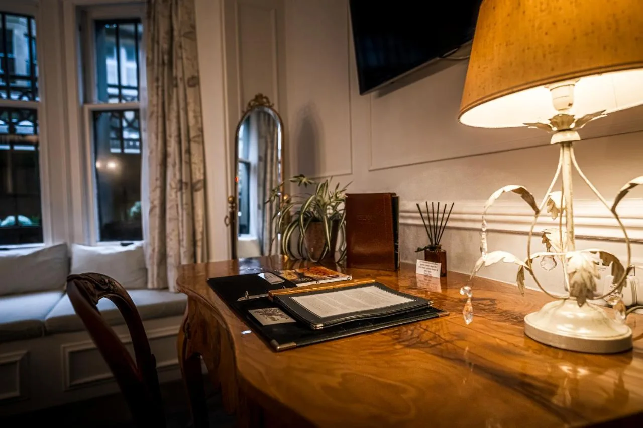 Antique desk by the window