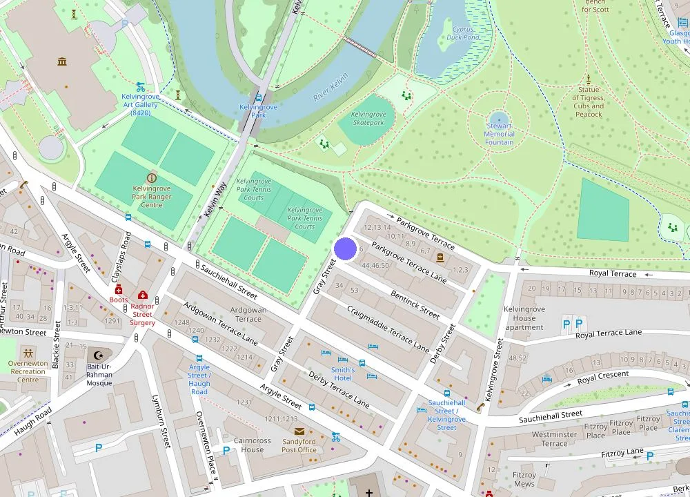 Map: The Alamo Guest House
